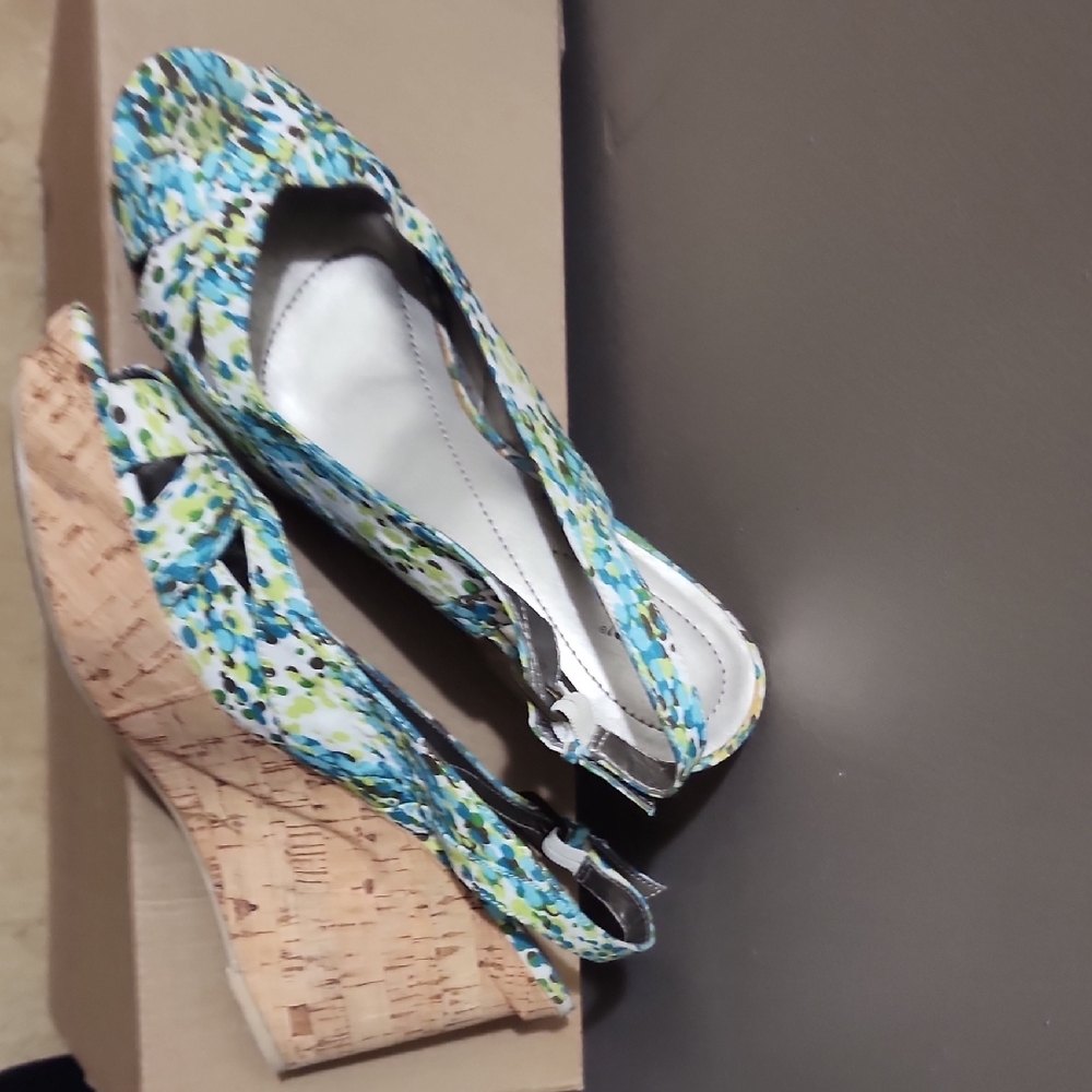 Floral Wedge Sandals
